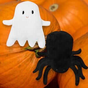 Lot of 2 New Halloween Hyde Eek Target Shaped Pillows Ghost Spider